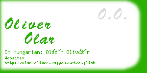 oliver olar business card